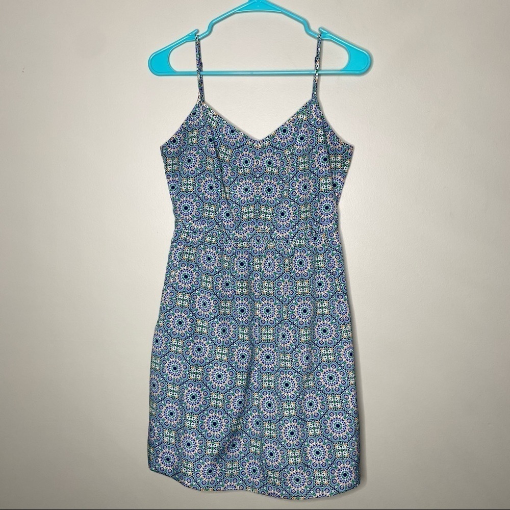 J. Crew Factory Medallion Stain-glass  Slip Dress